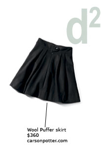 Wool Puffer skirt ($360) http://www.carsonpotter.com