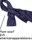 Plum scarf ($15) http://www.americanapparelstore.com